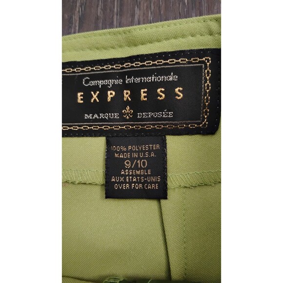 VINTAGE Express Green Wrap Skirt Skort Womens 9/10  Mini Pockets - Picture 3 of 3